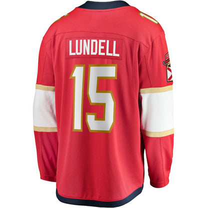 Anton Lundell Florida Panthers Fanatics Home Breakaway Player Jersey - Red | NHL Jerseys