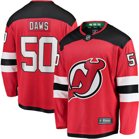 Nico Daws New Jersey Devils Fanatics Home Breakaway Player Jersey - Red | NHL Jerseys