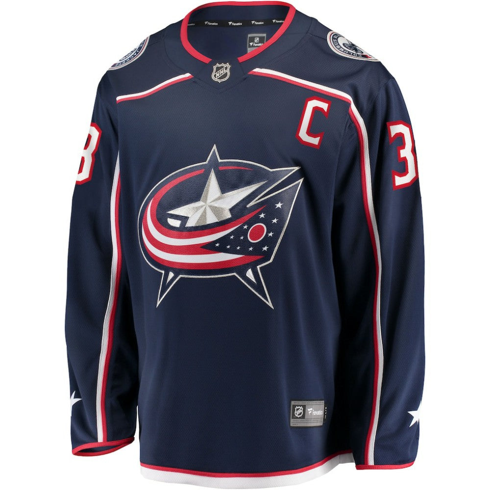 Boone Jenner Columbus Blue Jackets Home Captain Patch Breakaway Player Jersey - Navy | NHL Jerseys