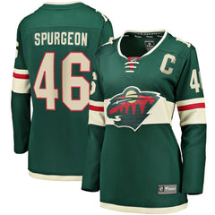 Jared Spurgeon Minnesota Wild - Women's Home Breakaway Player Jersey Green
