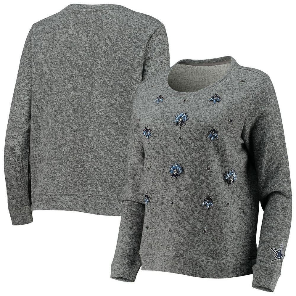 Dallas Cowboys Women's Amal Pullover Sweater Gray - NFL