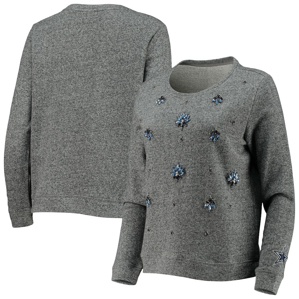Dallas Cowboys Women's Amal Pullover Sweater Gray - NFL