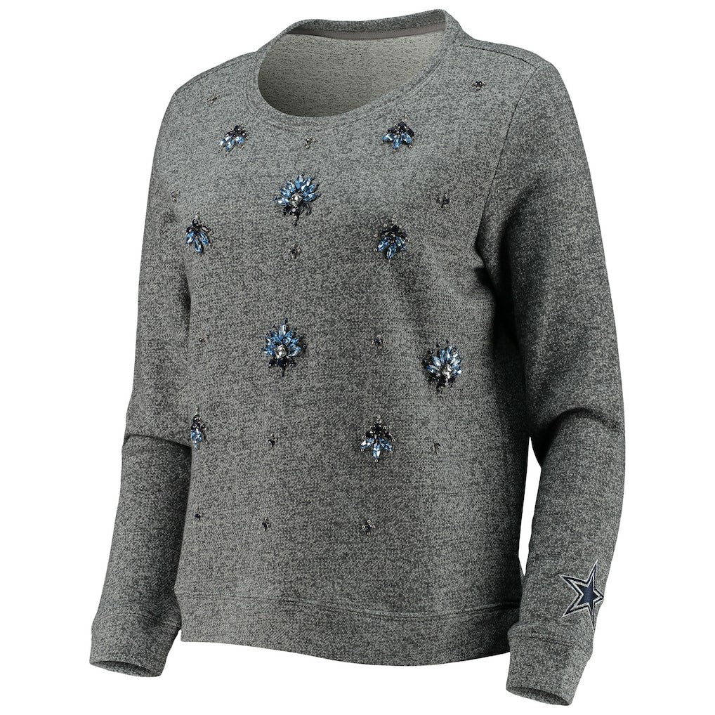 Dallas Cowboys Women's Amal Pullover Sweater Gray - NFL