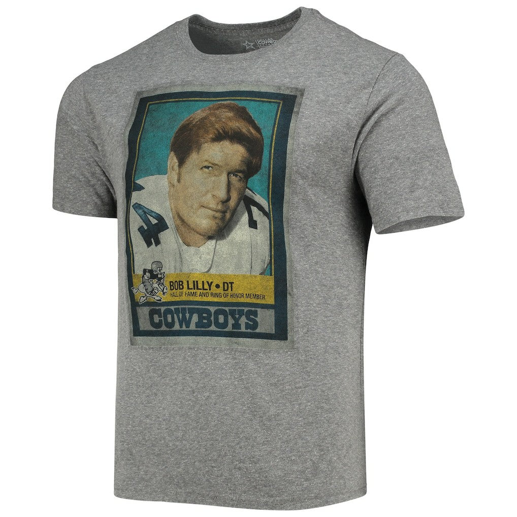 Bob Lilly Dallas Cowboys Name & Number Tri-Blend T-Shirt Heathered Gray - NFL