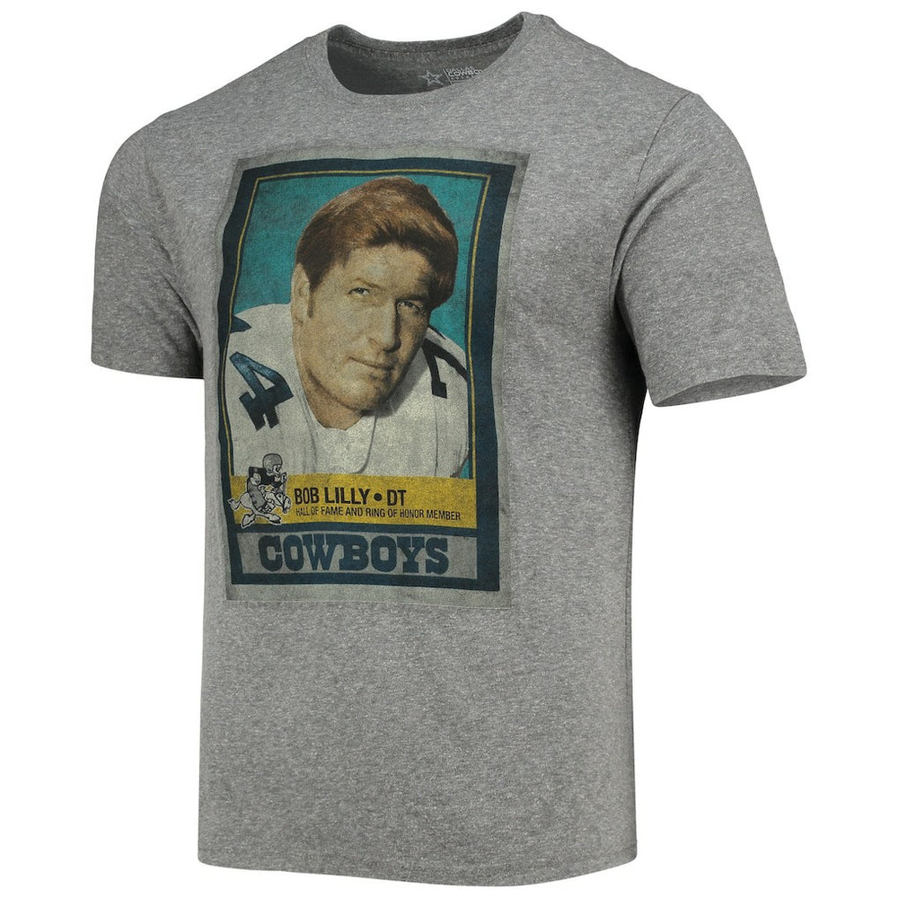 Bob Lilly Dallas Cowboys Name & Number Tri-Blend T-Shirt Heathered Gray - NFL