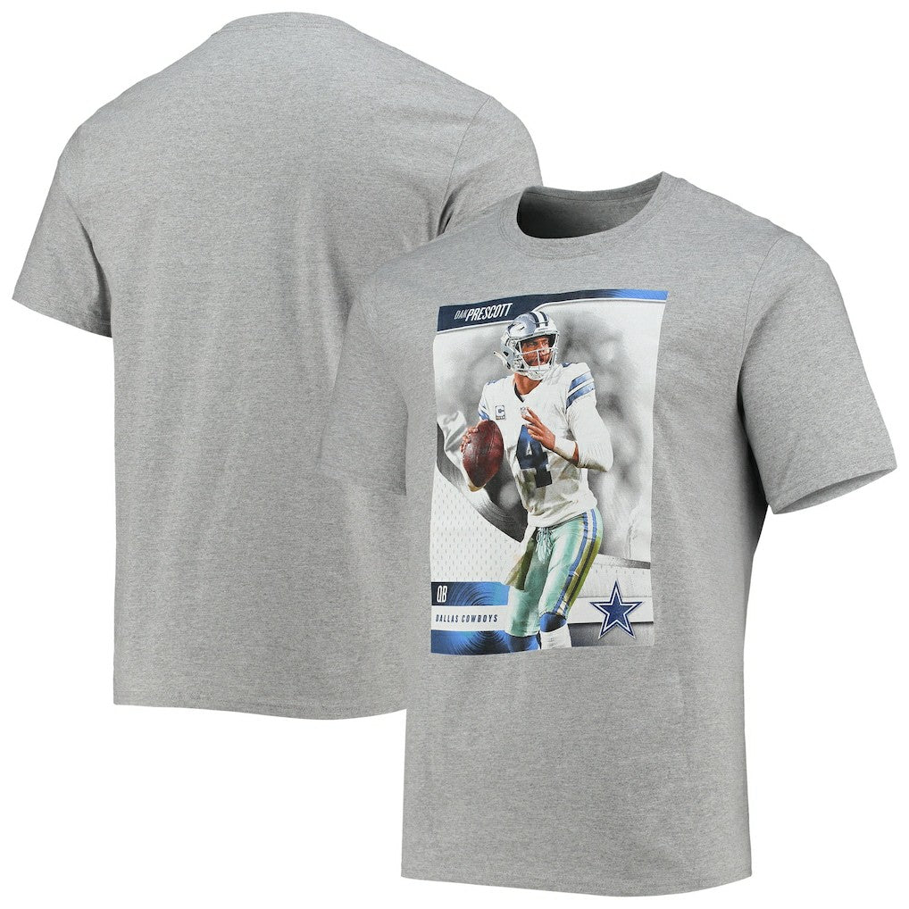 Dak Prescott Dallas Cowboys Name & Number T-Shirt Heathered Gray - NFL