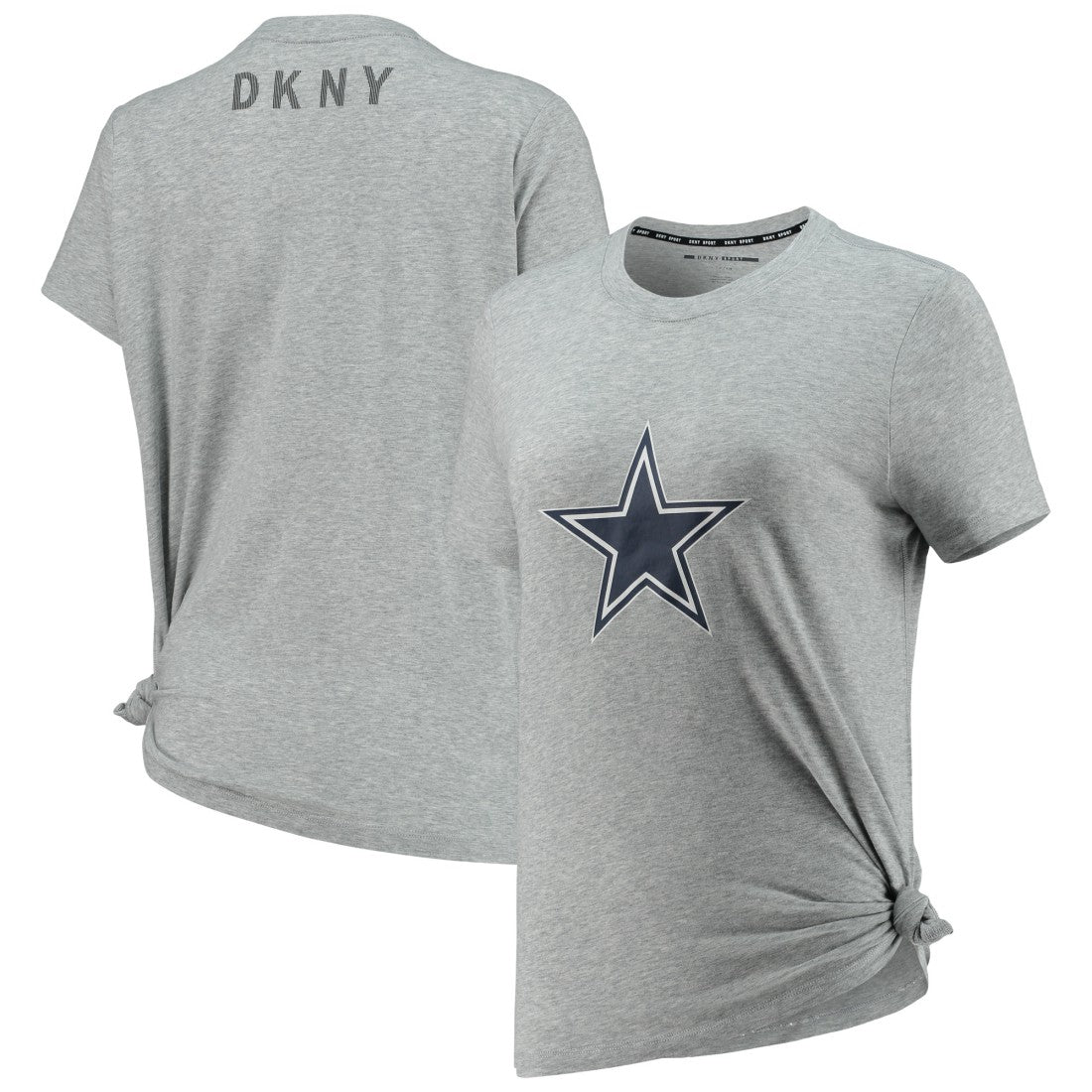 Dallas Cowboys DKNY Sport Women's Ava Tri-Blend T-Shirt Heathered Gray - NFL