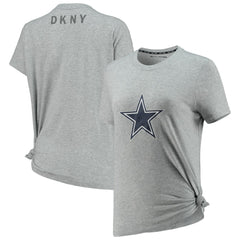 Dallas Cowboys DKNY Sport Women's Ava Tri-Blend T-Shirt Heathered Gray - NFL