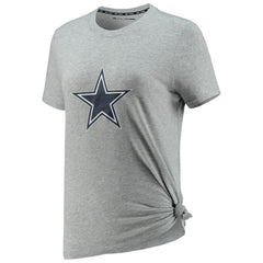 Dallas Cowboys DKNY Sport Women's Ava Tri-Blend T-Shirt Heathered Gray - NFL