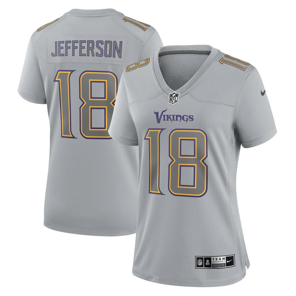 Justin Jefferson Minnesota Vikings Women's Atmosphere Fashion Game Jersey Gray - Nike