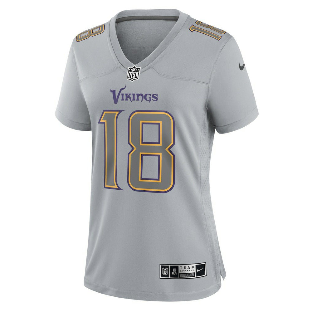 Justin Jefferson Minnesota Vikings Women's Atmosphere Fashion Game Jersey Gray - Nike
