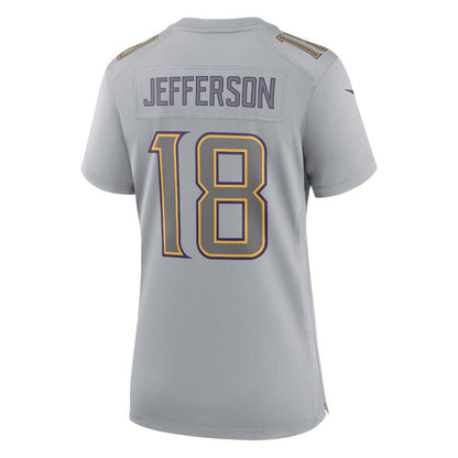Justin Jefferson Minnesota Vikings Women's Atmosphere Fashion Game Jersey - Gray | NFL Jerseys
