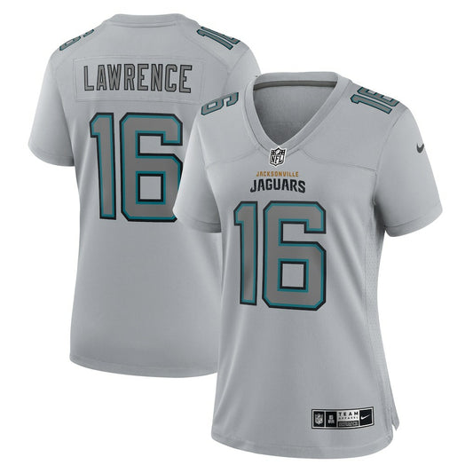 Trevor Lawrence Jacksonville Jaguars Women's Atmosphere Fashion Game Jersey - Gray | NFL Jerseys