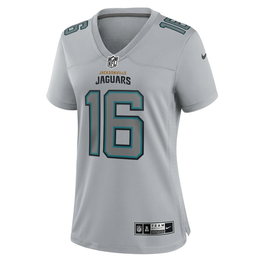 Trevor Lawrence Jacksonville Jaguars Women's Atmosphere Fashion Game Jersey - Gray | NFL Jerseys