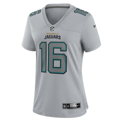 Trevor Lawrence Jacksonville Jaguars Women's Atmosphere Fashion Game Jersey - Gray | NFL Jerseys