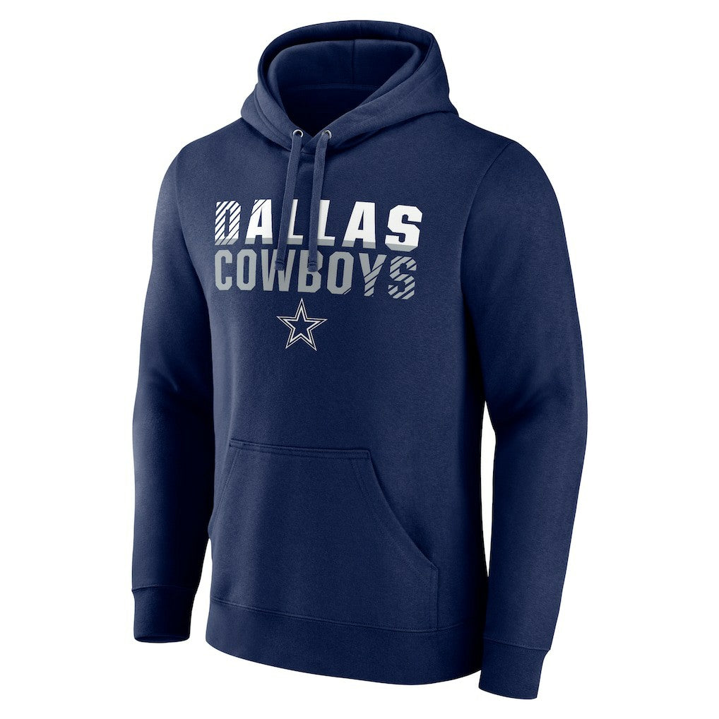 Dallas Cowboys Fade Out Fitted Pullover Hoodie Navy - NFL