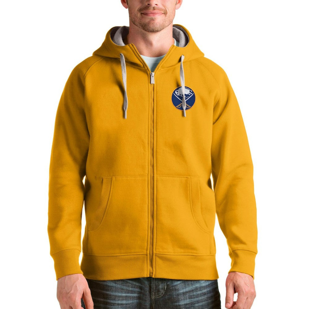 Buffalo Sabres - Antigua Logo Victory Full-Zip Hoodie Gold