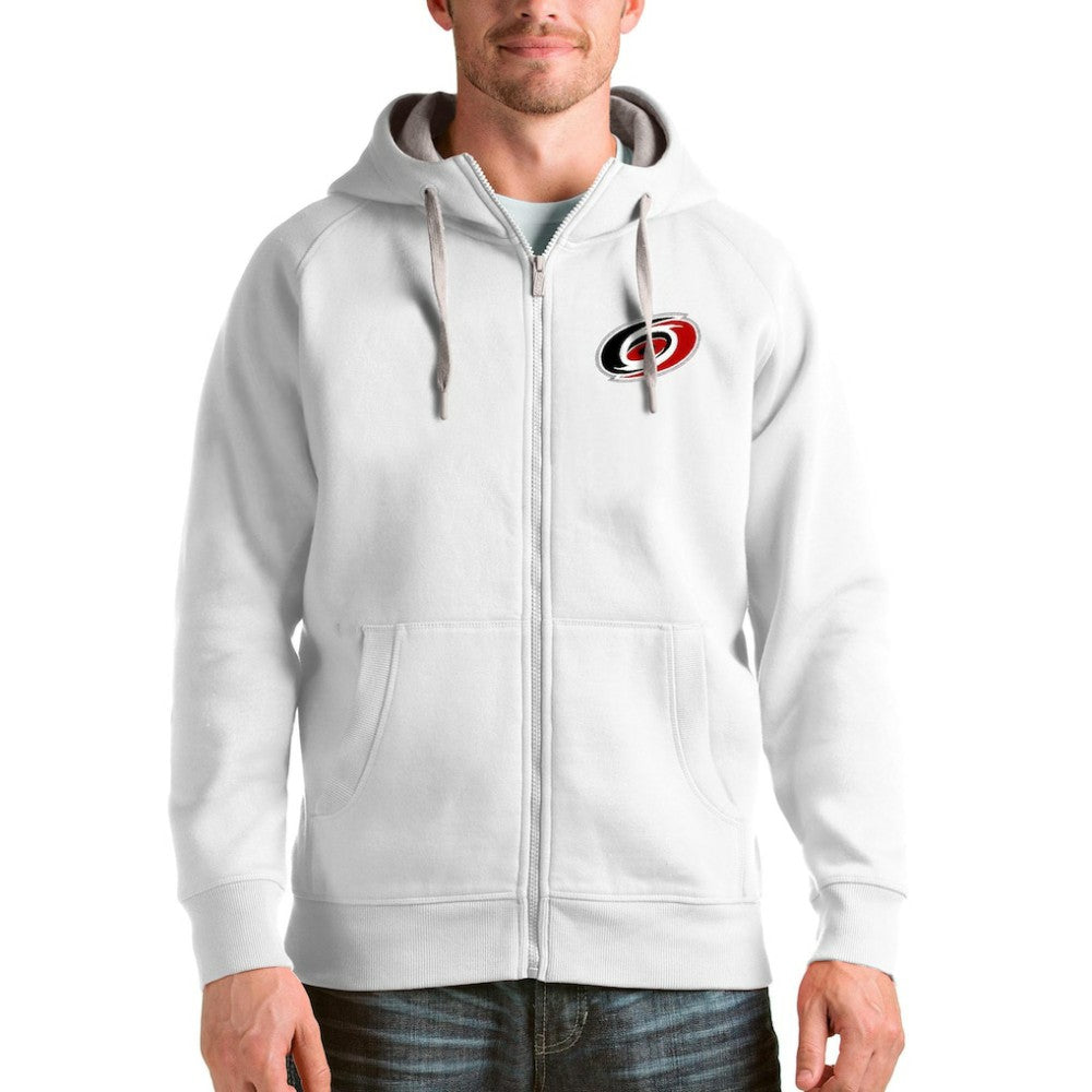 Carolina Hurricanes - Antigua Logo Victory Full-Zip Hoodie White