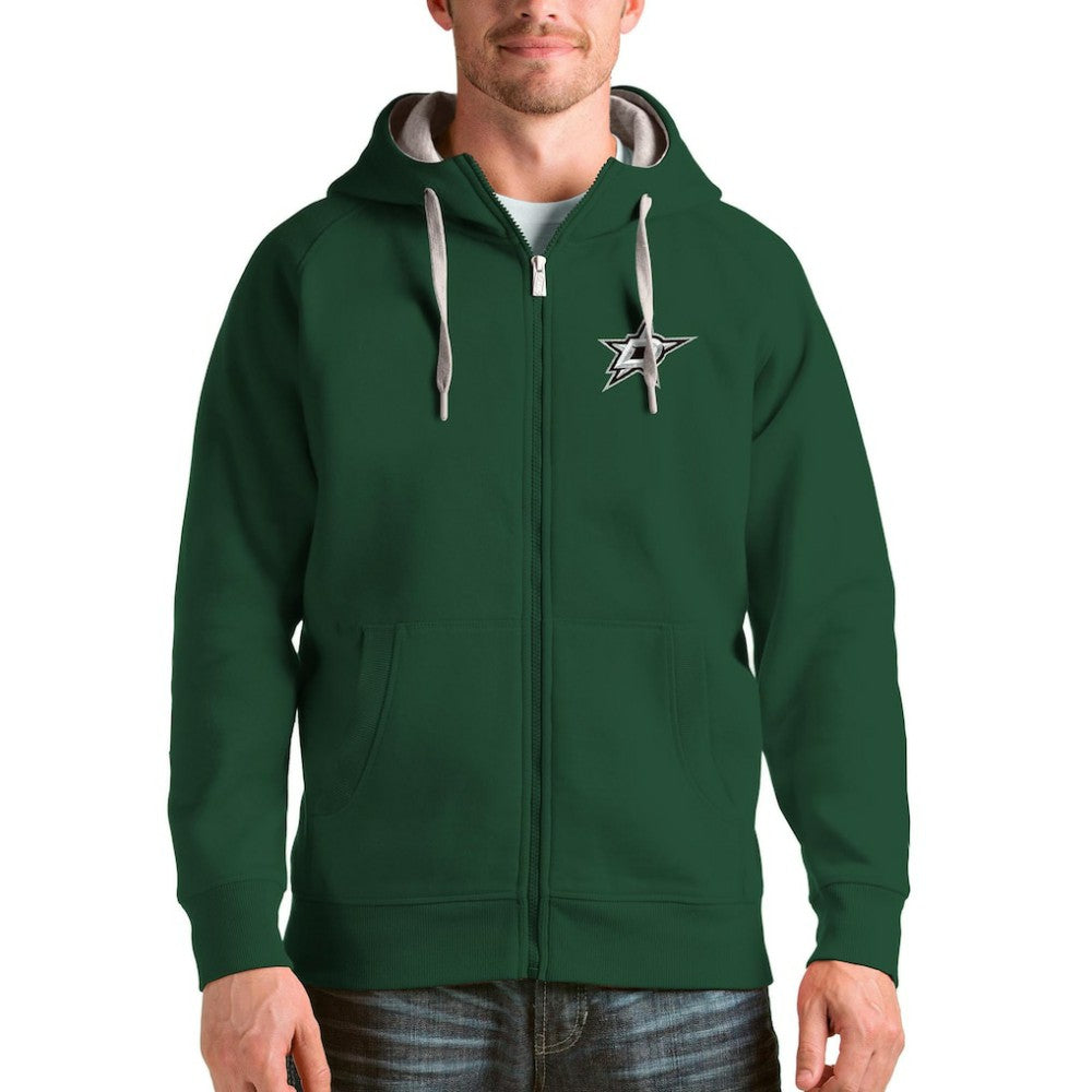 Dallas Stars - Antigua Logo Victory Full-Zip Hoodie Green
