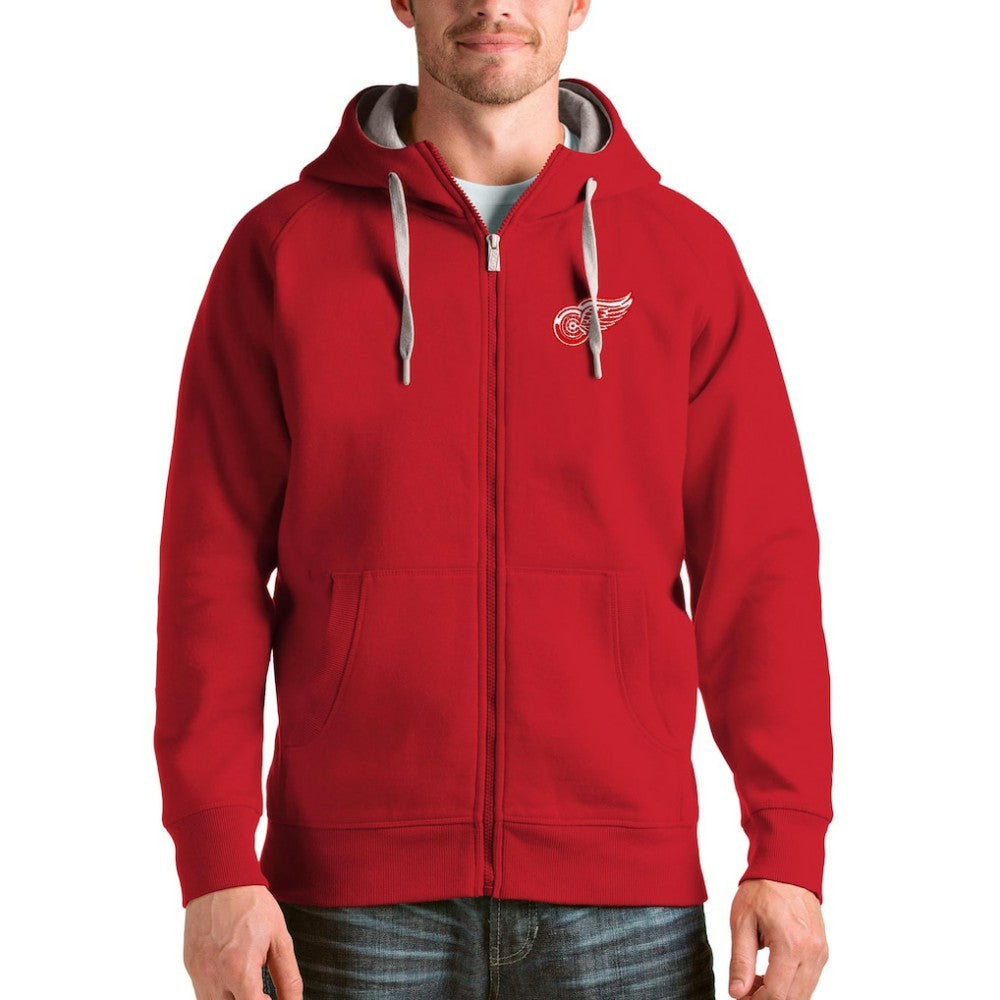 Detroit Red Wings - Antigua Logo Victory Full-Zip Hoodie Red