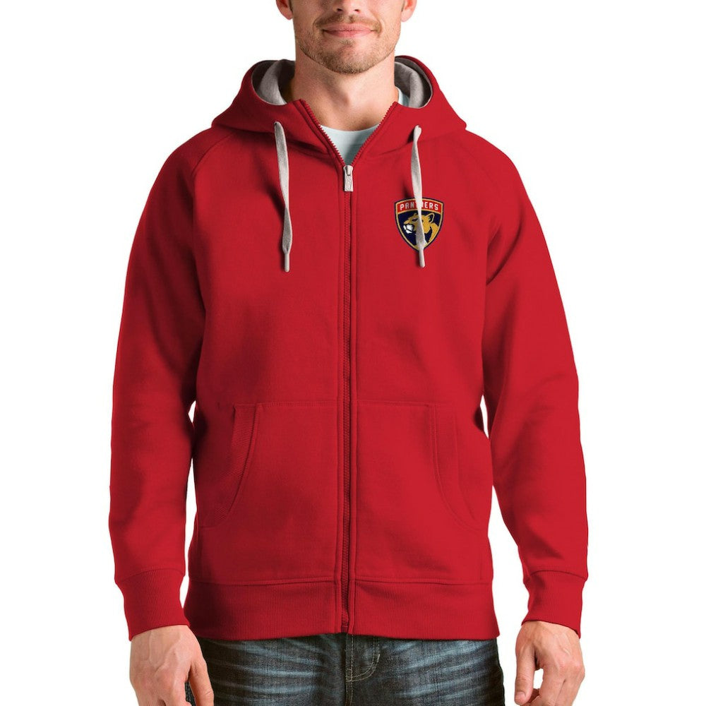 Florida Panthers - Antigua Logo Victory Full-Zip Hoodie Red