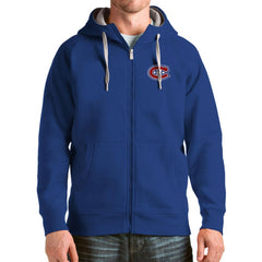 Montreal Canadiens - Antigua Logo Victory Full-Zip Hoodie Blue