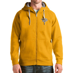 Nashville Predators - Antigua Logo Victory Full-Zip Hoodie Gold