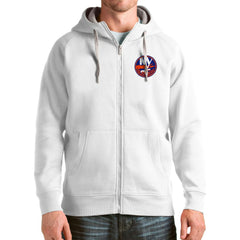 New York Islanders - Antigua Logo Victory Full-Zip Hoodie White
