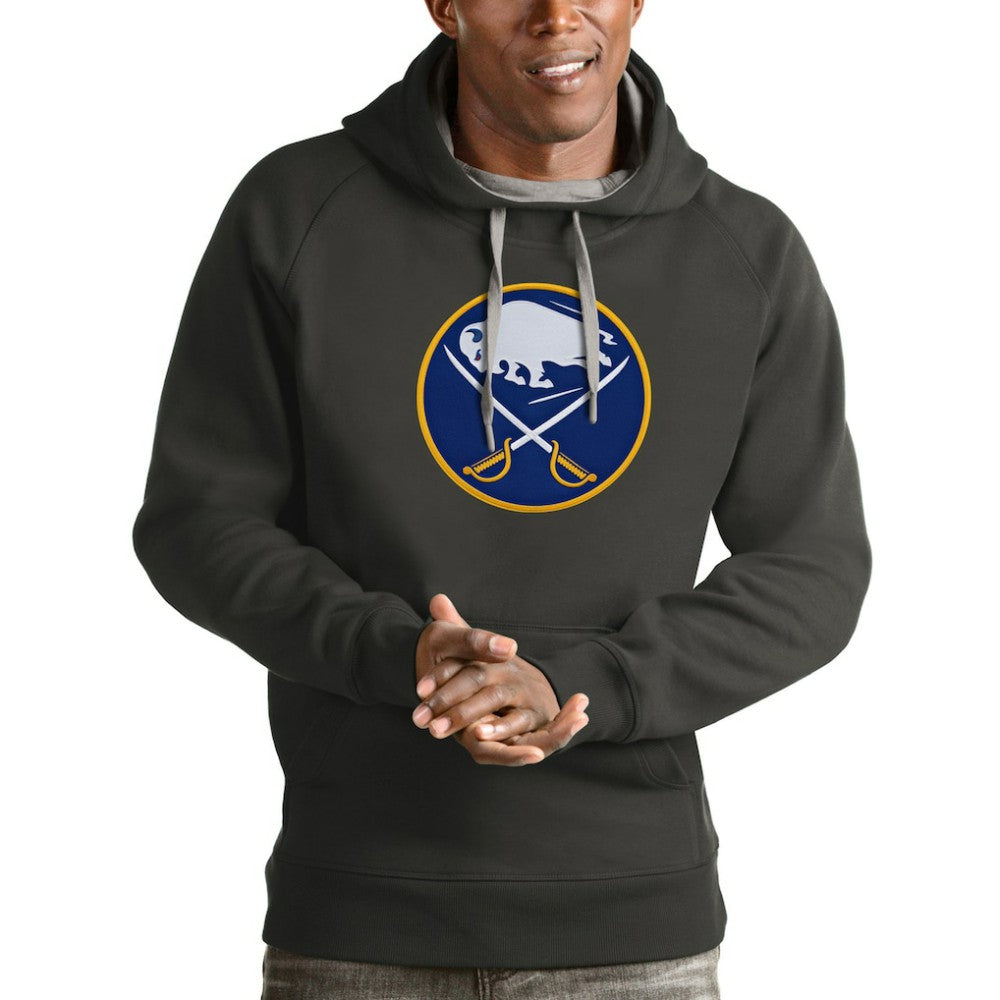 Buffalo Sabres - Antigua Logo Victory Pullover Hoodie Charcoal