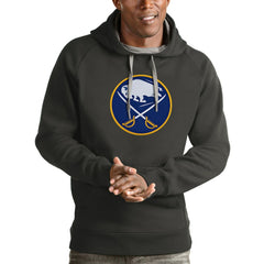 Buffalo Sabres - Antigua Logo Victory Pullover Hoodie Charcoal