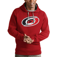 Carolina Hurricanes - Antigua Logo Victory Pullover Hoodie Red