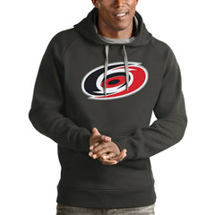 Carolina Hurricanes - Antigua Logo Victory Pullover Hoodie Charcoal