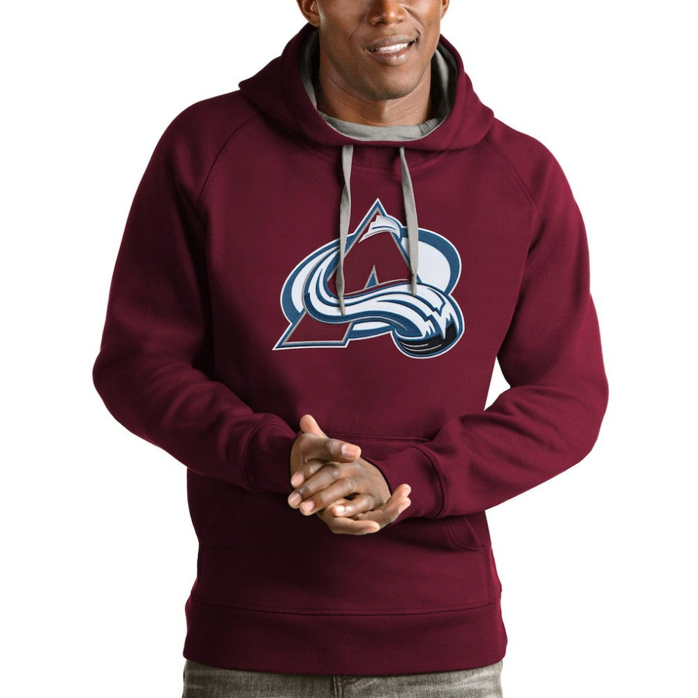 Colorado Avalanche - Antigua Logo Victory Pullover Hoodie Burgundy