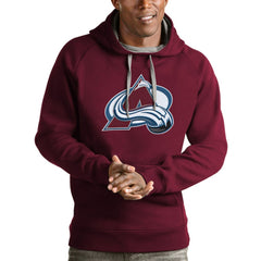 Colorado Avalanche - Antigua Logo Victory Pullover Hoodie Burgundy