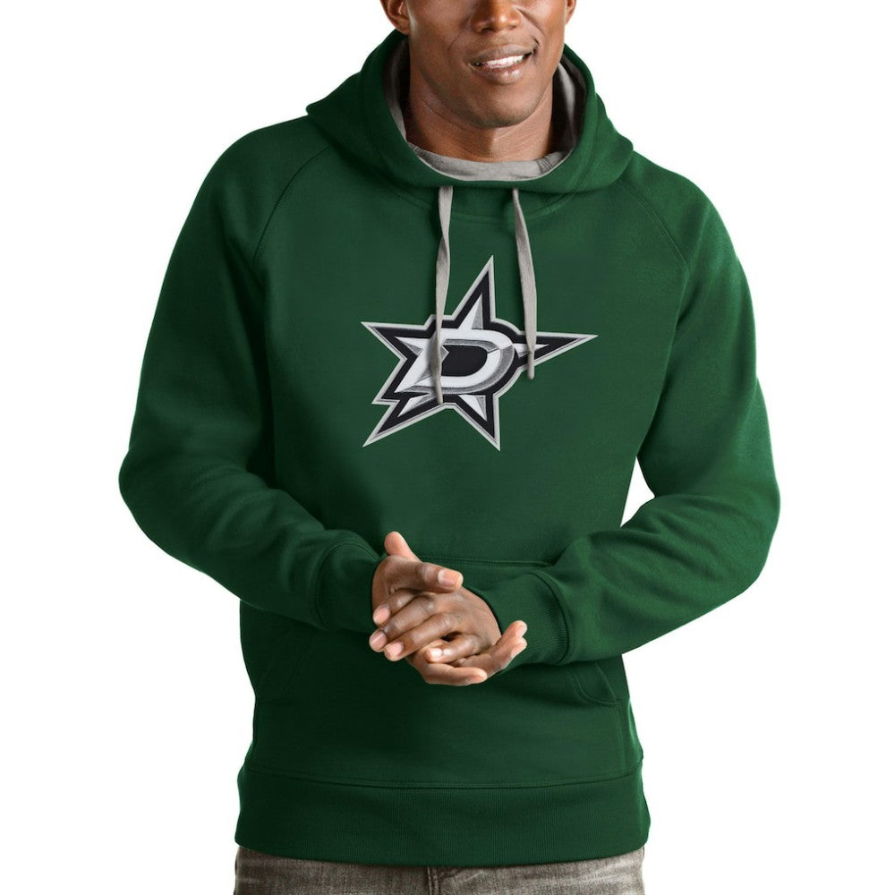 Dallas Stars - Antigua Logo Victory Pullover Hoodie Hunter Green