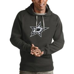Dallas Stars - Antigua Logo Victory Pullover Hoodie Charcoal