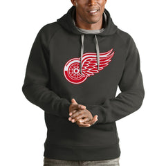 Detroit Red Wings - Antigua Logo Victory Pullover Hoodie Charcoal