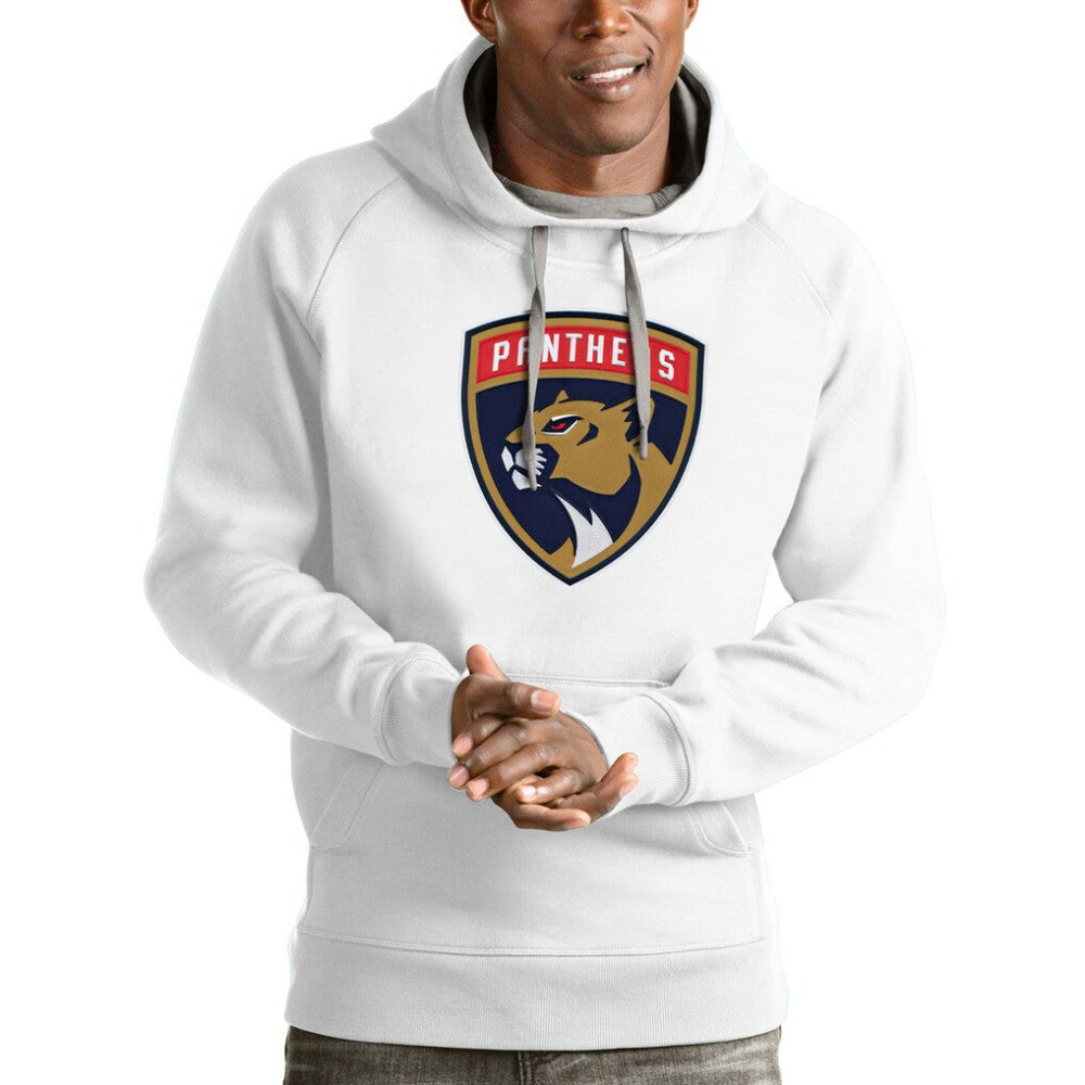 Florida Panthers - Antigua Logo Victory Pullover Hoodie White