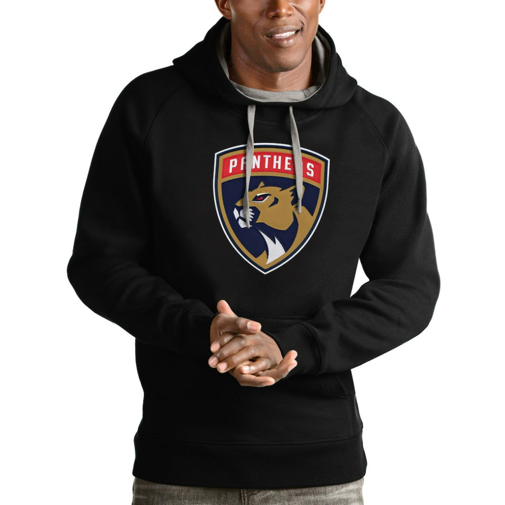 Florida Panthers - Antigua Logo Victory Pullover Hoodie Black