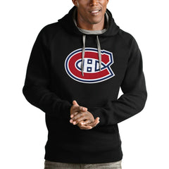 Montreal Canadiens - Antigua Logo Victory Pullover Hoodie Black
