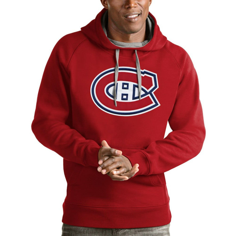 Montreal Canadiens - Antigua Logo Victory Pullover Hoodie Red