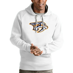 Nashville Predators - Antigua Logo Victory Pullover Hoodie White