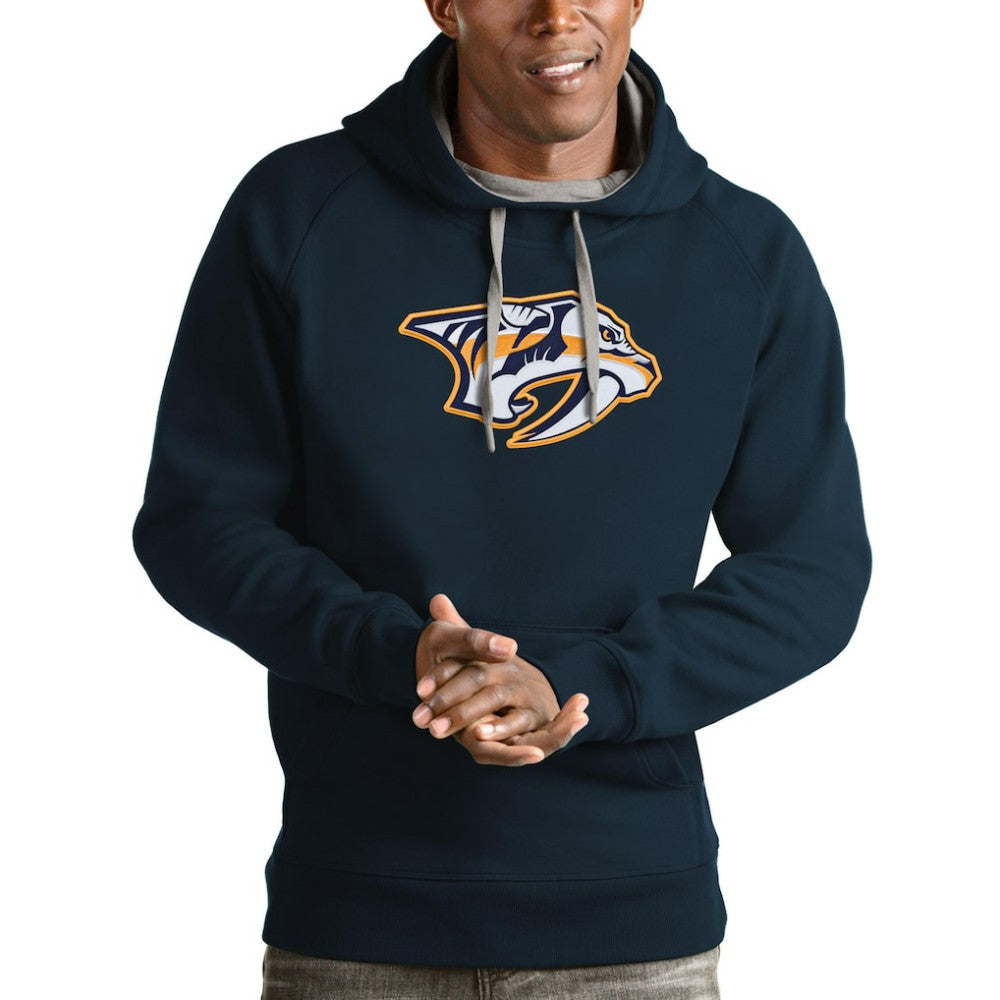 Nashville Predators - Antigua Logo Victory Pullover Hoodie Navy