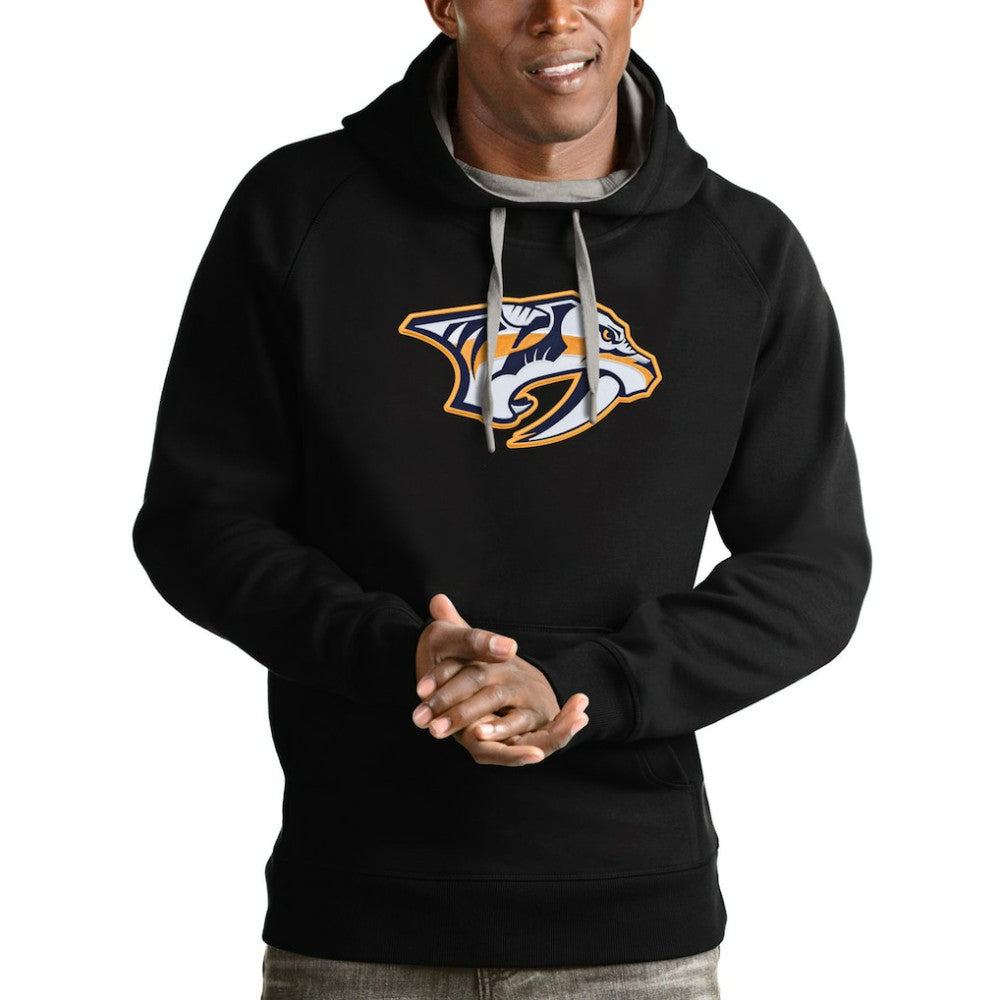 Nashville Predators - Antigua Logo Victory Pullover Hoodie Black