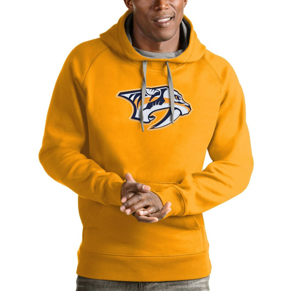 Nashville Predators - Antigua Logo Victory Pullover Hoodie Gold