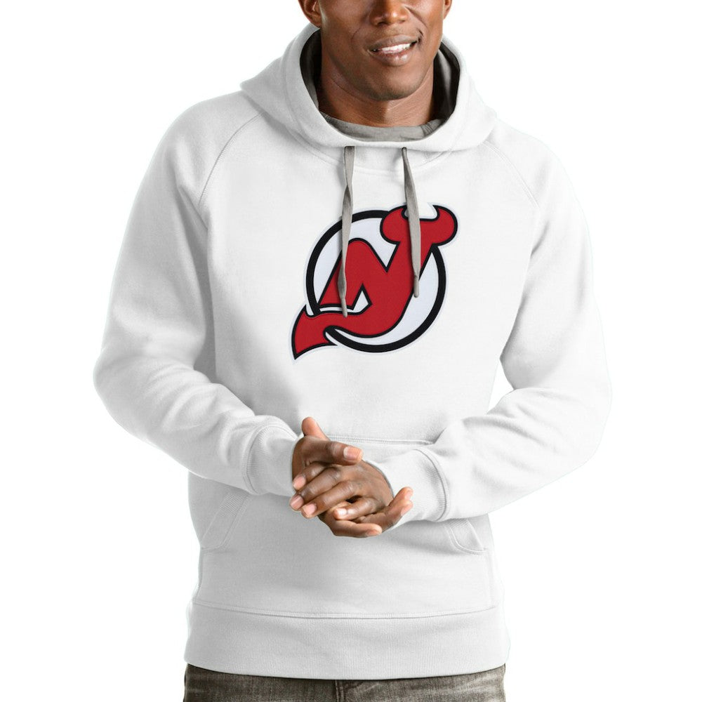 New Jersey Devils - Antigua Logo Victory Pullover Hoodie White