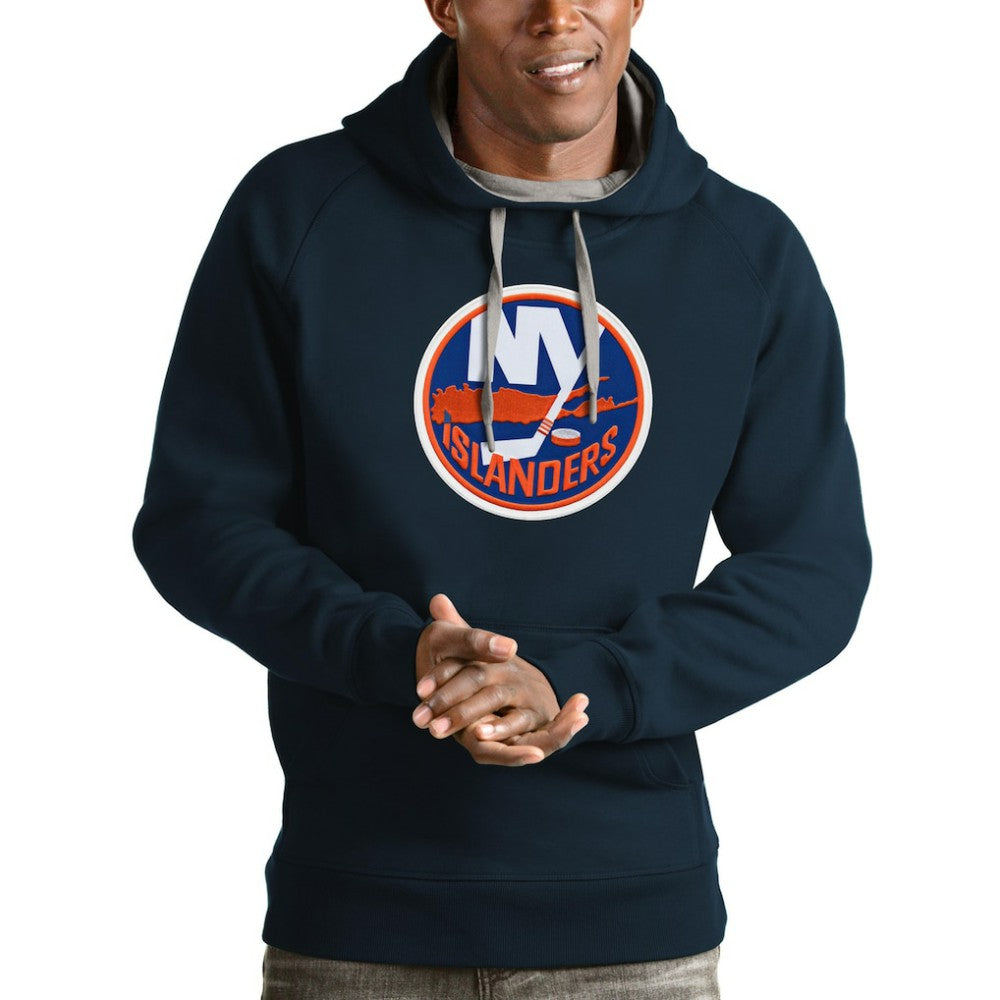 New York Islanders - Antigua Logo Victory Pullover Hoodie Navy