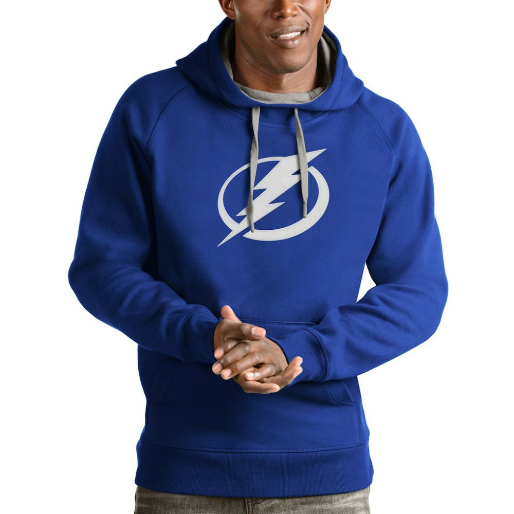 Tampa Bay Lightning - Antigua Logo Victory Pullover Hoodie Blue