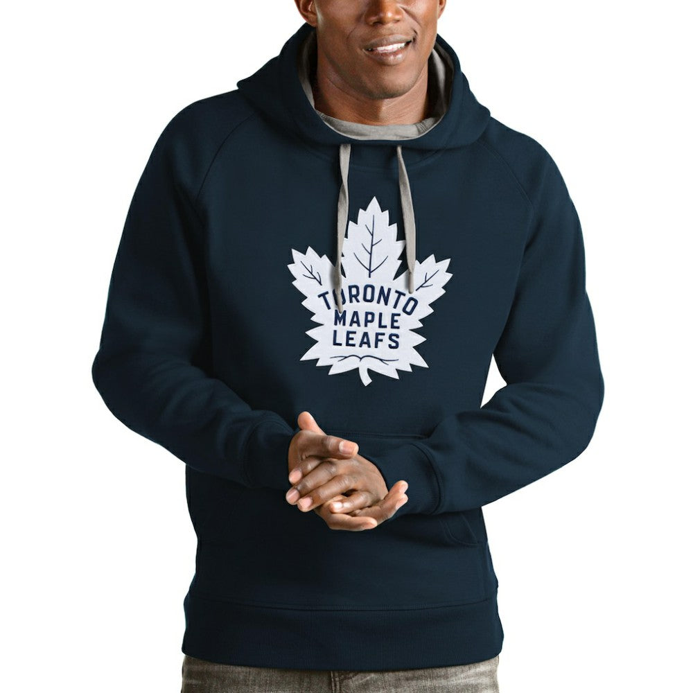 Toronto Maple Leafs - Antigua Logo Victory Pullover Hoodie Navy