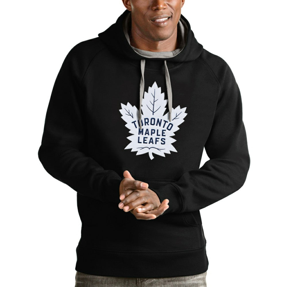 Toronto Maple Leafs - Antigua Logo Victory Pullover Hoodie Black